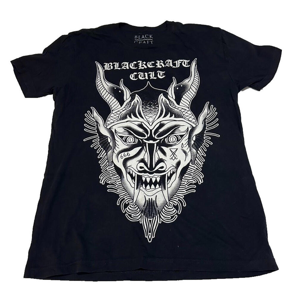 Black Craft Cult T Shirt Demon Japanese II Black Satan Large L Emo Punk Metal